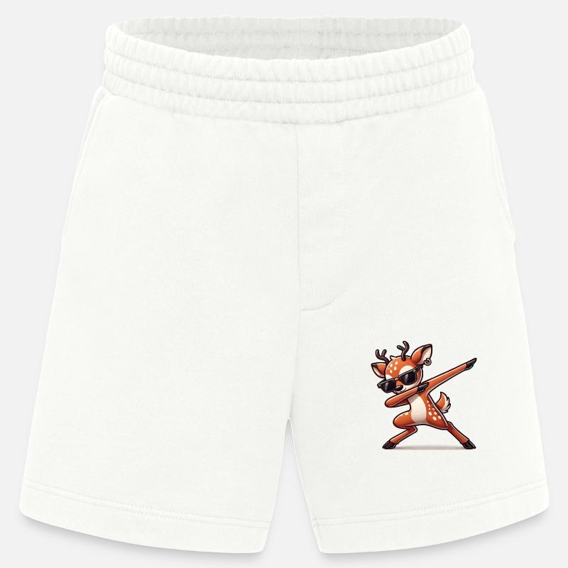 reh comic dabbing - Heavyweight Shorts - made by SPREAD  - OFF WHITE