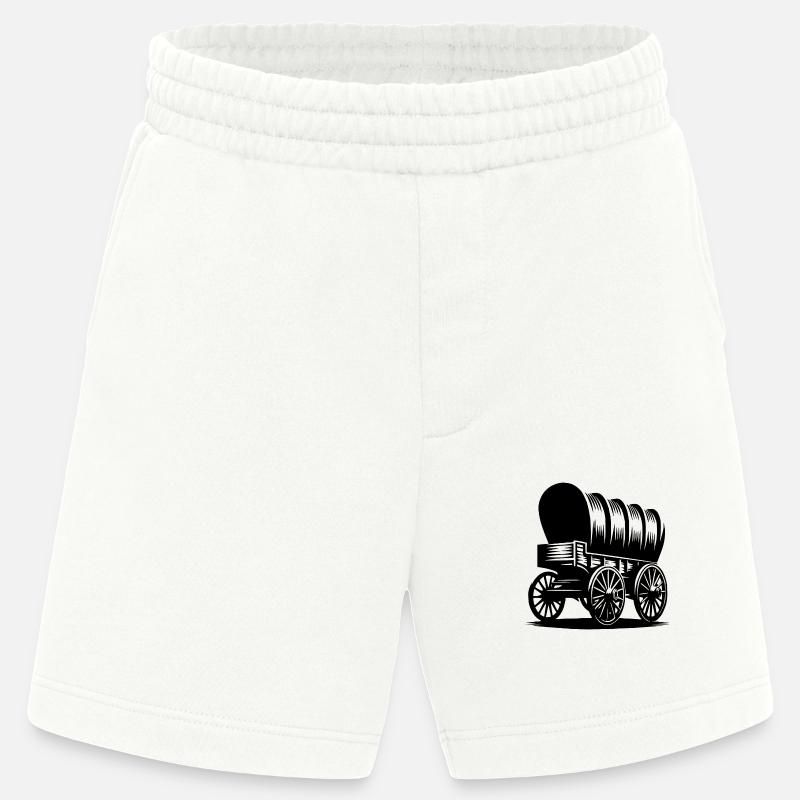 Chariot couvert pour chevaux - Short bio épais fabriqué en UE - OFF WHITE