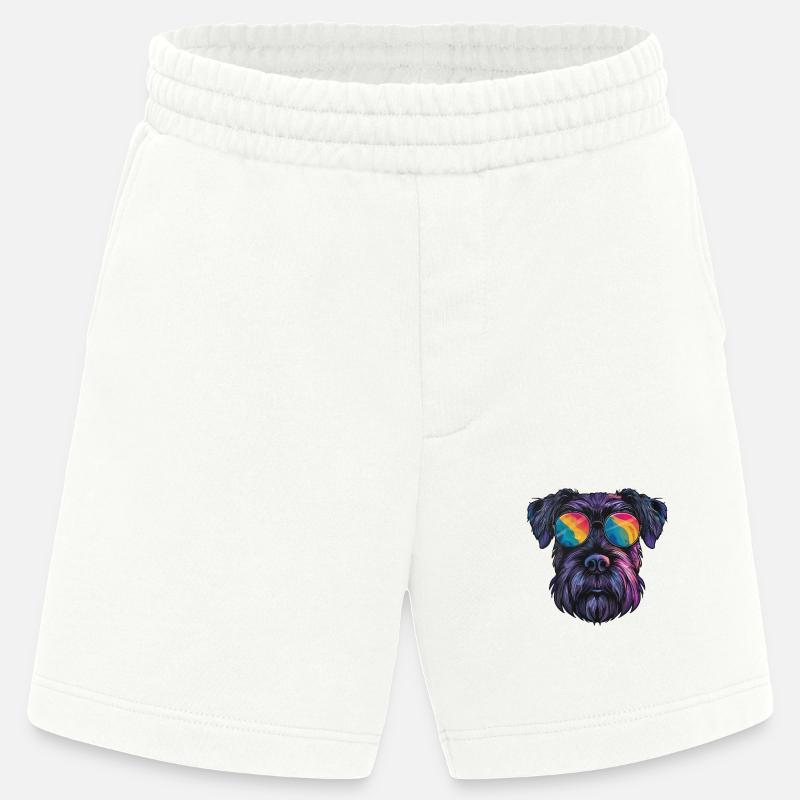Schnauzer Géant, Schnauzer Géant, Chien - Short bio épais fabriqué en UE - OFF WHITE