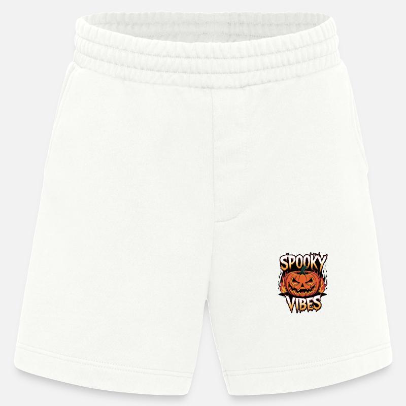 Spooky Jack-o'-lantern – Spooky Vibes - Short bio épais fabriqué en UE - OFF WHITE