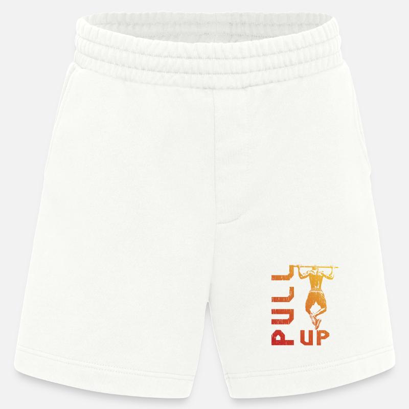 Gradient pull-up silhouette - Heavyweight Shorts - made by SPREAD  - OFF WHITE
