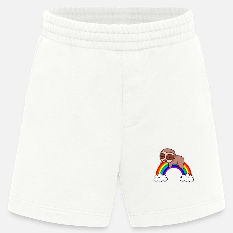 Rainbow Sloth - Heavyweight Shorts - made by SPREAD - OFF WHITE