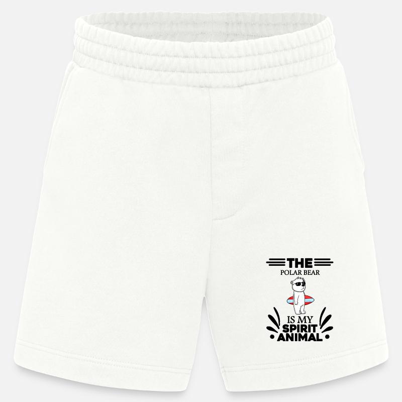 Eisbär Polarbär Bär - Heavyweight Shorts - made by SPREAD  - OFF WHITE