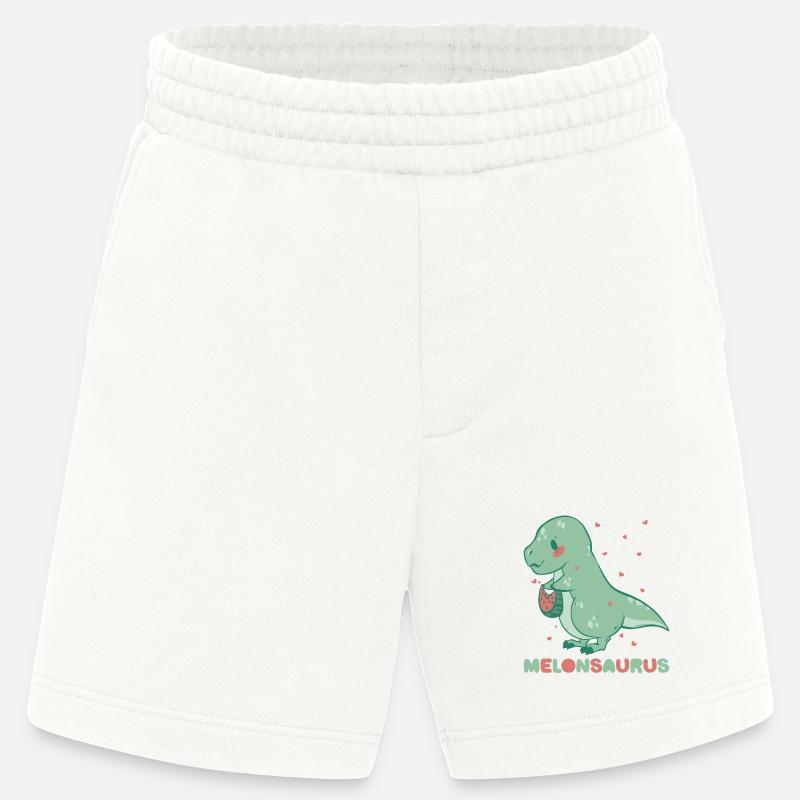 Pastèque pastèque végétarienne T Rex - Short bio épais fabriqué en UE - OFF WHITE