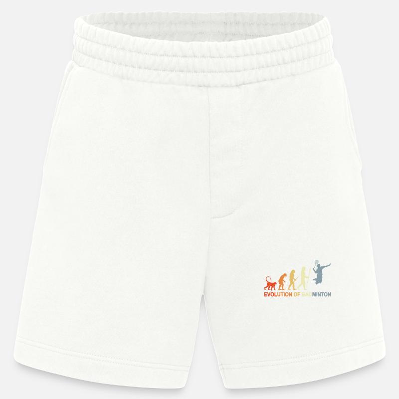 Badminton Evolution - Heavyweight Shorts - made by SPREAD  - OFF WHITE