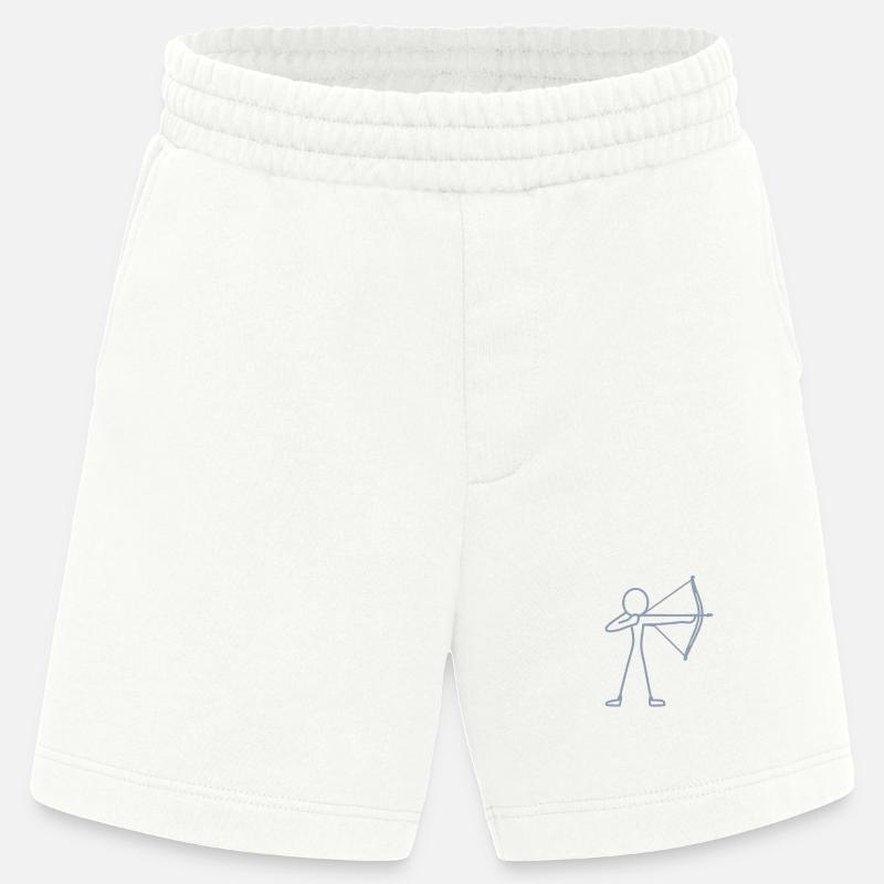 Strichmännchen Bogen Bogenschießen Bogenschütze - Heavyweight Shorts - made by SPREAD - OFF WHITE