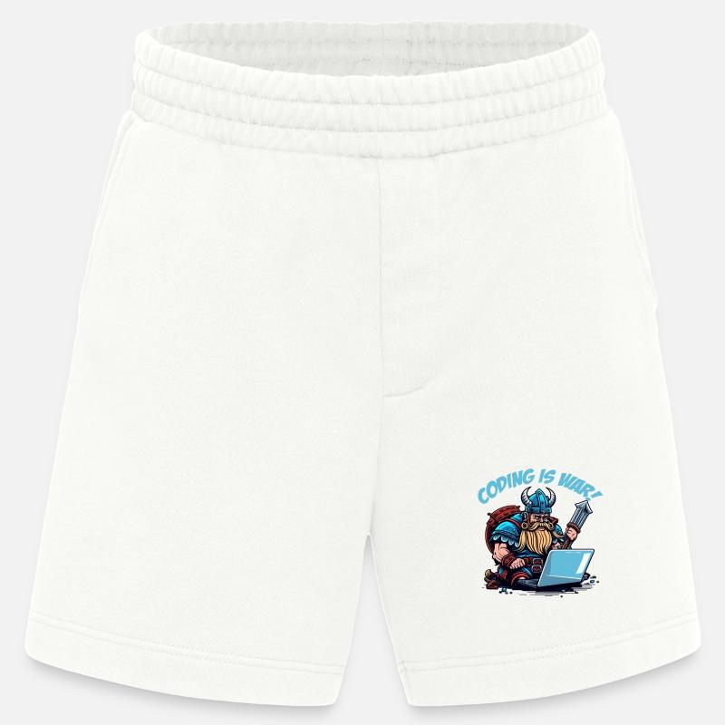 "Coding is war" Wikinger - Heavyweight Shorts - made by SPREAD  - OFF WHITE