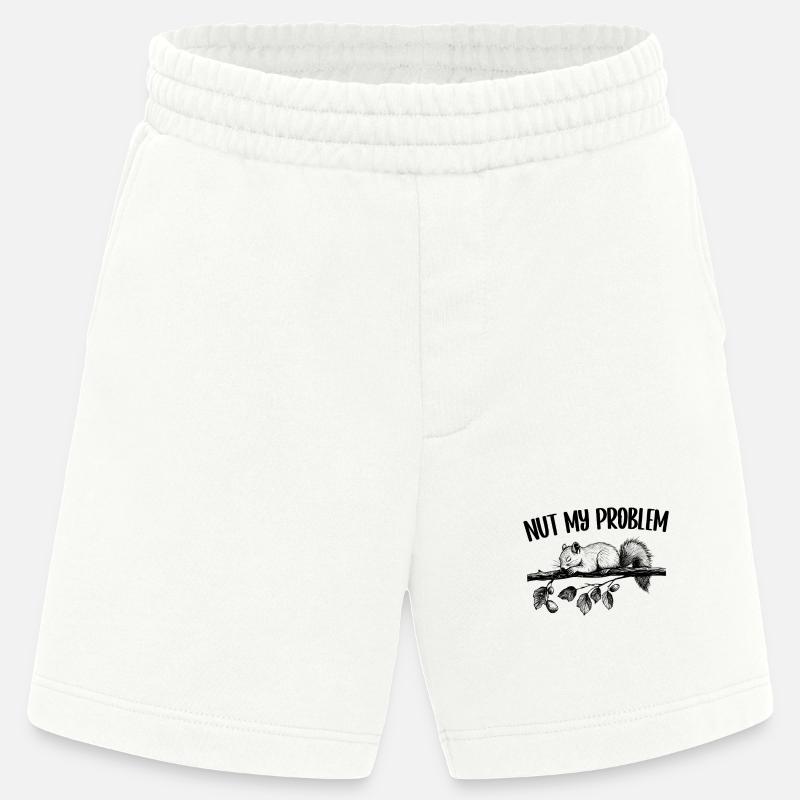 Nut My Problem Squirrel Cute Gift - Heavyweight Shorts - made by SPREAD  - OFF WHITE