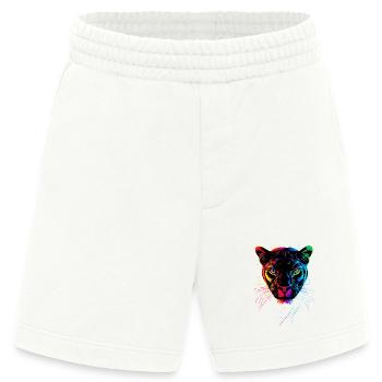 Panther Leopard Raubkatze Süße Großkatze Panter - Heavyweight Shorts - made by SPREAD  - OFF WHITE - Vorne