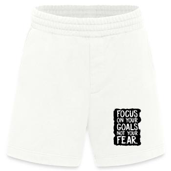 Konzentriere dich auf deine Ziele, nicht auf deine Angst - Heavyweight Shorts - made by SPREAD  - OFF WHITE - Vorne