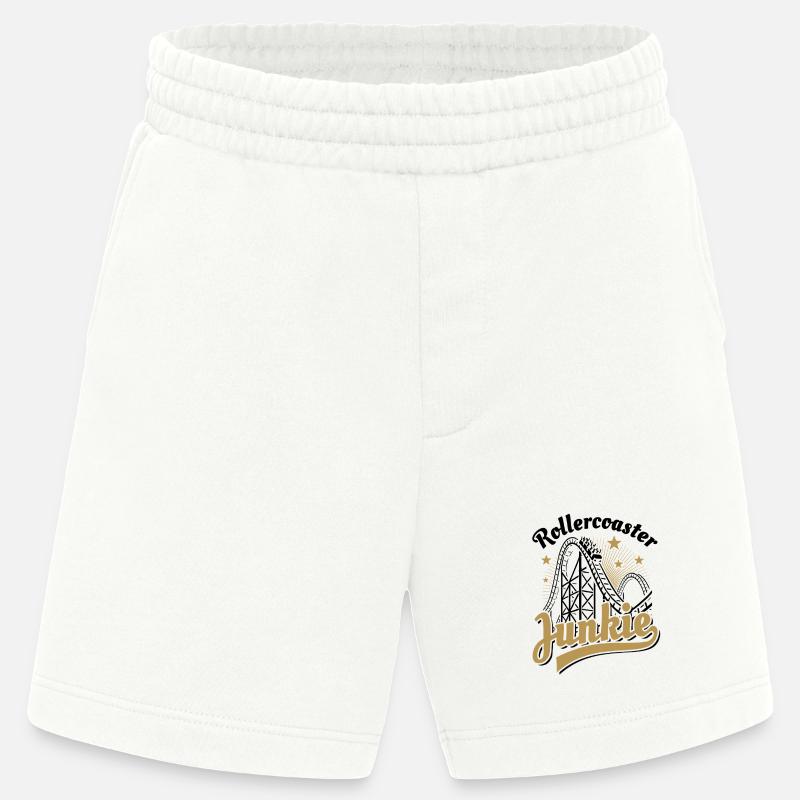 Rollercoaster Junkie - Achterbahn - Looping - Heavyweight Shorts - made by SPREAD  - OFF WHITE