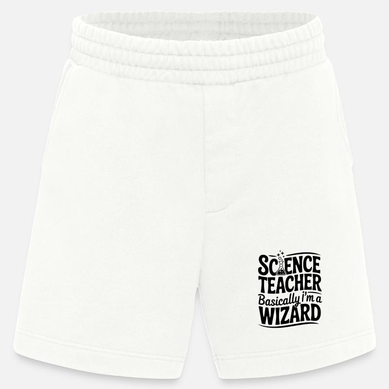 Science Teacher Basically I’m a Wizard - Heavyweight Shorts - made by SPREAD  - OFF WHITE