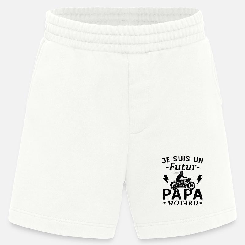 Ich bin ein werdender Biker-Vater - Heavyweight Shorts - made by SPREAD  - OFF WHITE