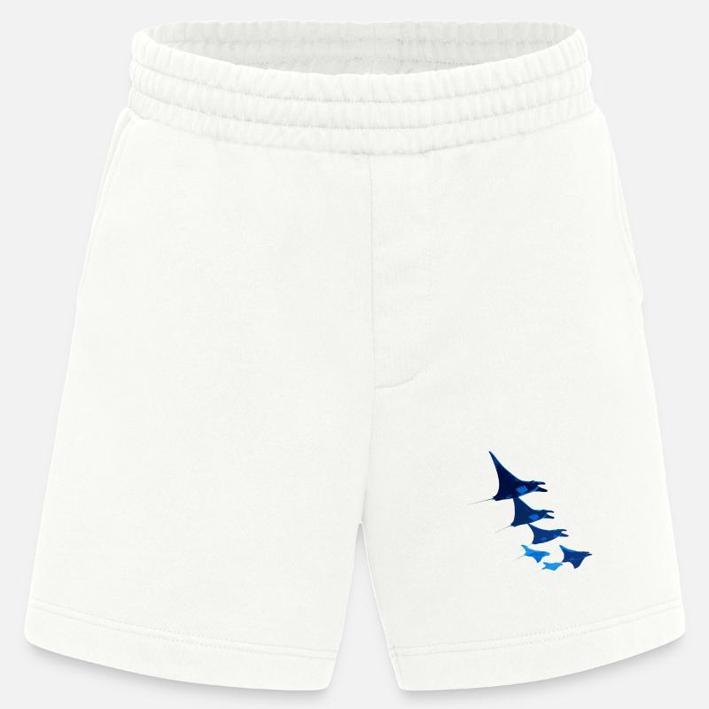 Manta Ray, Devil Ray, Stingray, Diver - Heavyweight Shorts - made by SPREAD - OFF WHITE