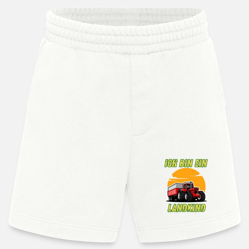 Traktor - Ich bin ein Landkind - Heavyweight Shorts - made by SPREAD  - OFF WHITE