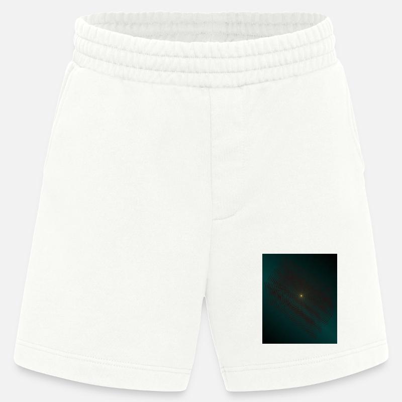 Spirale de lutte turquoise au centre - Short bio épais fabriqué en UE - OFF WHITE