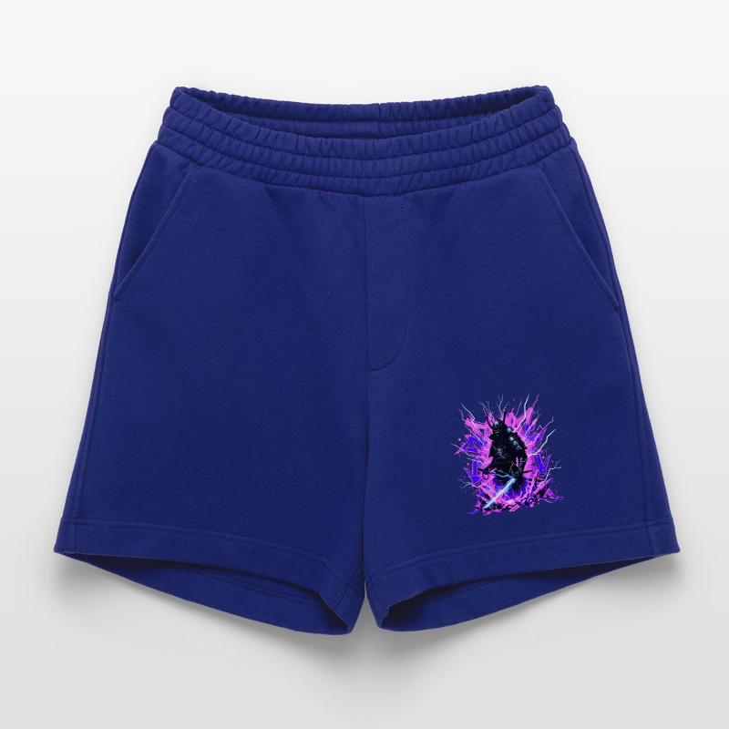 Cyber Samurai – Synthwave Katana Geist Heavyweight Shorts - made by SPREAD 