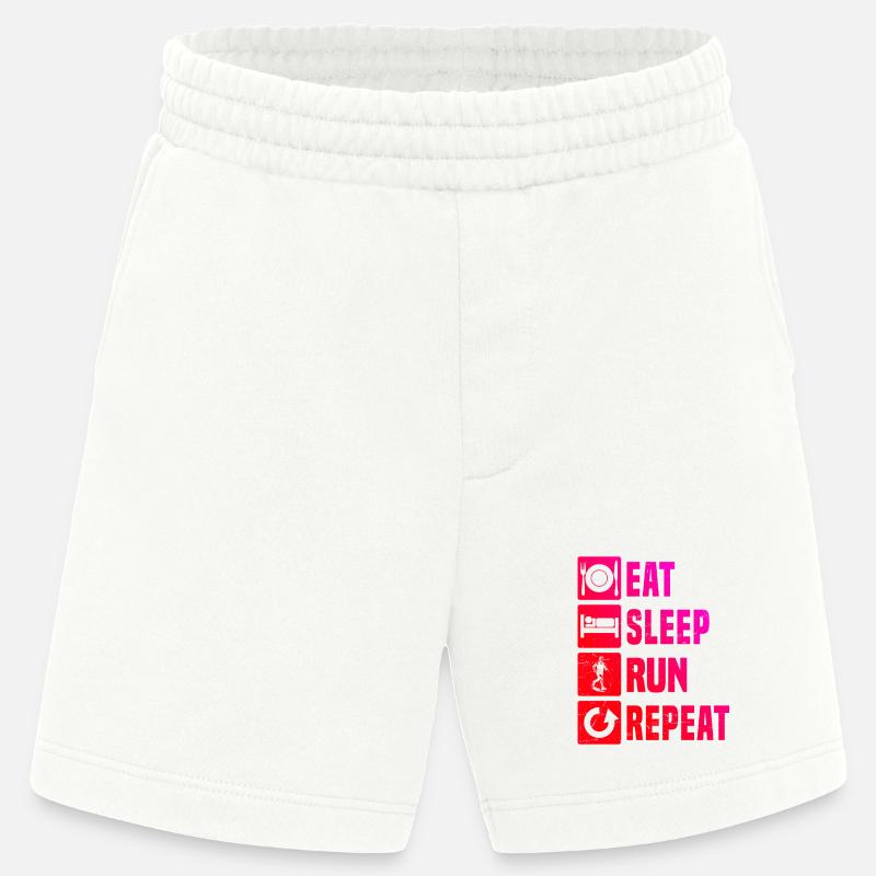 Illustration de course pour la course - Short bio épais fabriqué en UE - OFF WHITE
