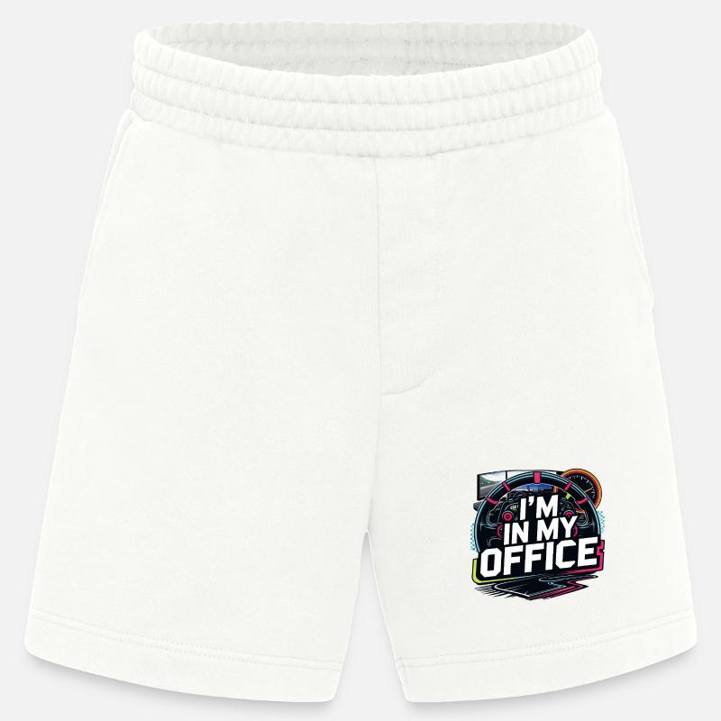 Je suis dans mon bureau - Short bio épais fabriqué en UE - OFF WHITE