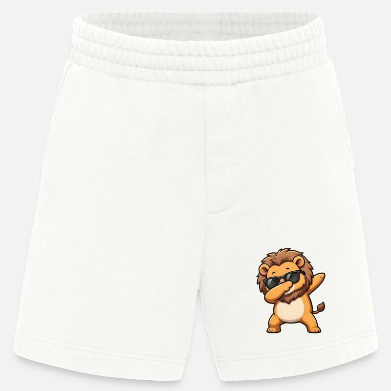 Dabbing Löwe - Heavyweight Shorts - made by SPREAD  - OFF WHITE