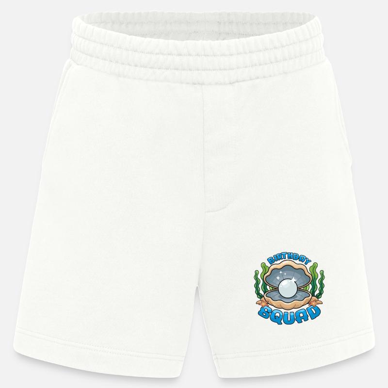 Birthday Squad Beach Summer Cruise Shell - Heavyweight Shorts - made by SPREAD  - OFF WHITE