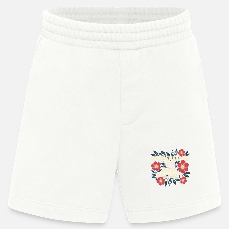 Radicalized Basic Decency Kindness Human Rights - Heavyweight Shorts - made by SPREAD  - OFF WHITE