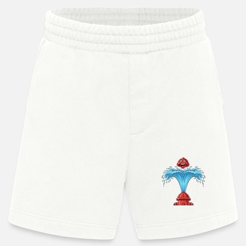 Herzsprudel aus Hydrant - Heavyweight Shorts - made by SPREAD  - OFF WHITE