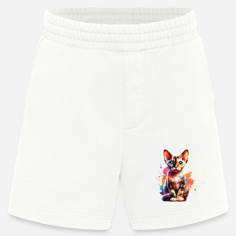 Devon Rex Gift - Heavyweight Shorts - made by SPREAD  - OFF WHITE