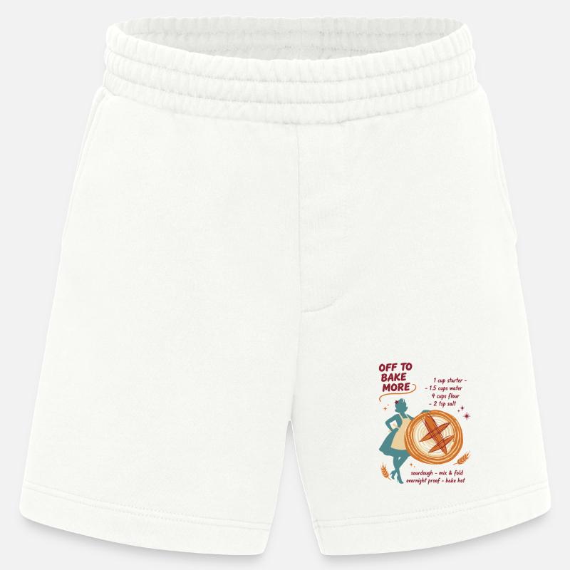 sourdough bread baking baker sourdough bread - Heavyweight Shorts - made by SPREAD - OFF WHITE