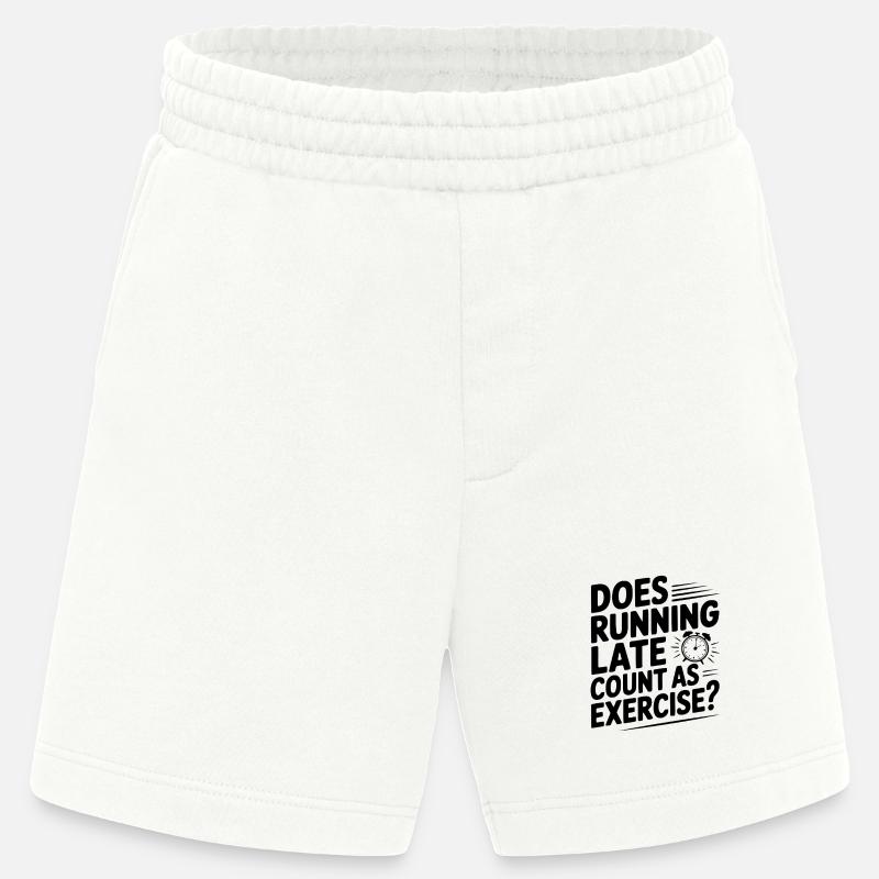 Does Running Late Count as Exercise? - Short bio épais fabriqué en UE - OFF WHITE