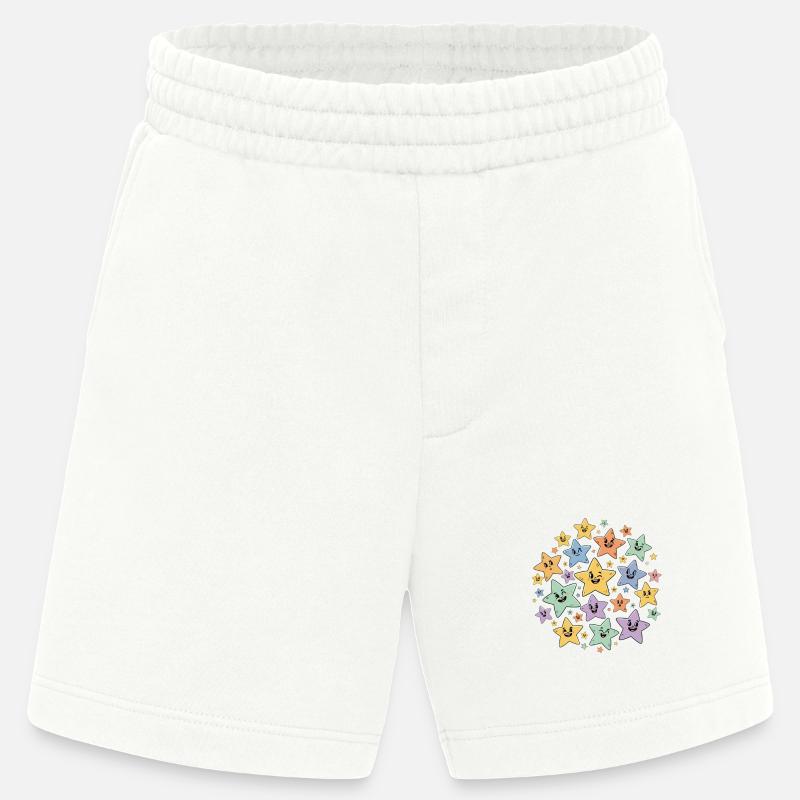 Bunte Sternchen Explosion - Heavyweight Shorts - made by SPREAD - OFF WHITE