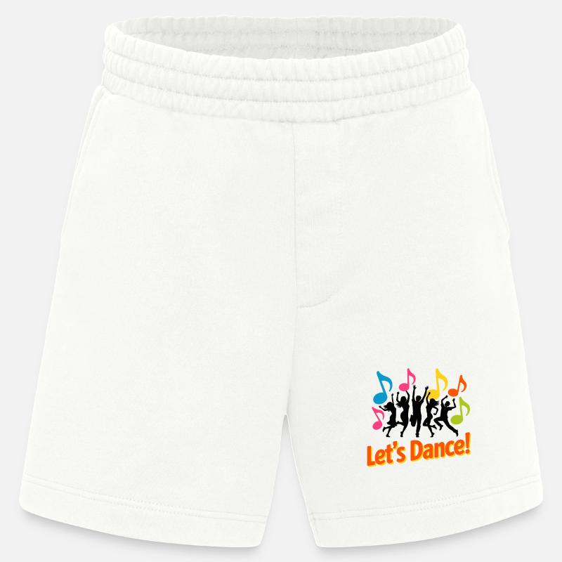 Neon Dance Party Notes - Heavyweight Shorts - made by SPREAD  - OFF WHITE