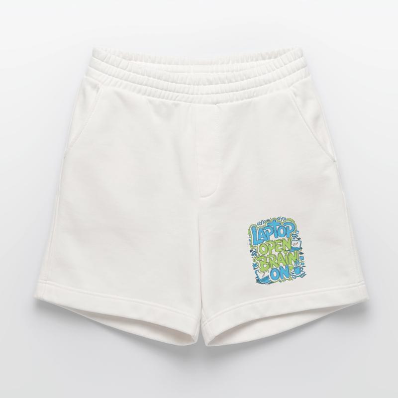 Remote Developer Laptop Open Brain On Remote Coder Heavyweight Shorts - made by SPREAD 