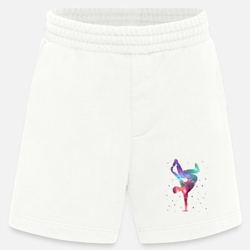 Breakdance Breakdancer Breakdance Breakdance Spatial - Short bio épais fabriqué en UE - OFF WHITE