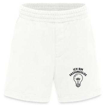 Ich Bin Fassungslos Glühbirne Elektriker Humor - Heavyweight Shorts - made by SPREAD  - OFF WHITE - Vorne