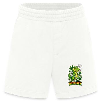 Weed-Rex Smoking Joint Cannabis Dinosaur Design - Heavyweight Shorts - made by SPREAD  - OFF WHITE - Vorne