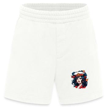Retro-Sailor Pinup Porträt - Heavyweight Shorts - made by SPREAD  - OFF WHITE - Vorne