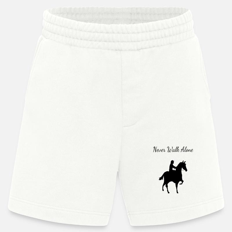 Never Walk alone Pferd - Heavyweight Shorts - made by SPREAD - OFF WHITE