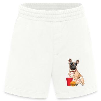 Französische Bulldogge - Heavyweight Shorts - made by SPREAD  - OFF WHITE - Vorne
