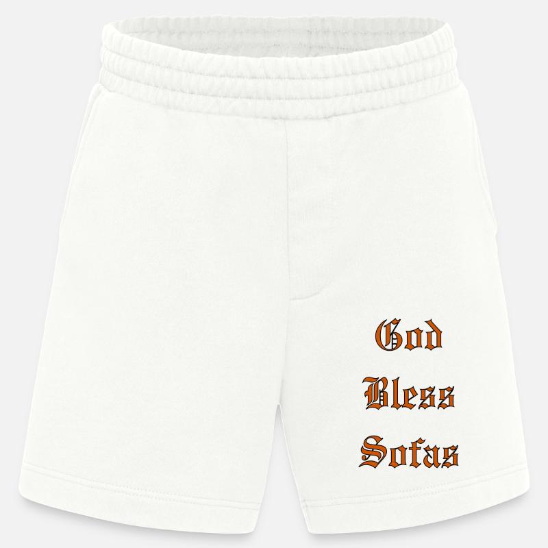 GodBlessSofas - Short bio épais fabriqué en UE - OFF WHITE