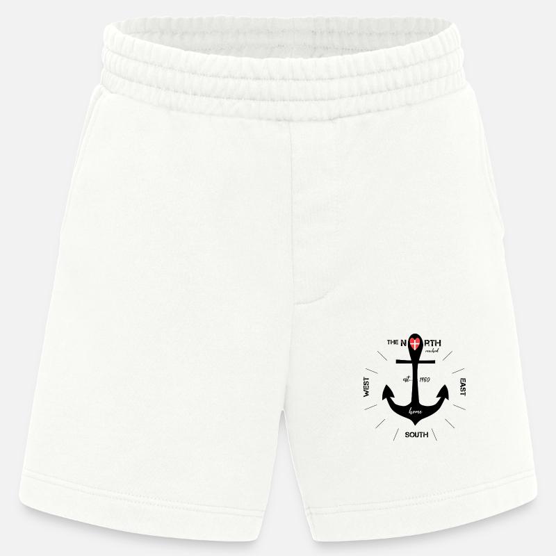 Ancora Danimarca Danese - Pantaloncini ecologici Heavyweight Made in UE - OFF WHITE