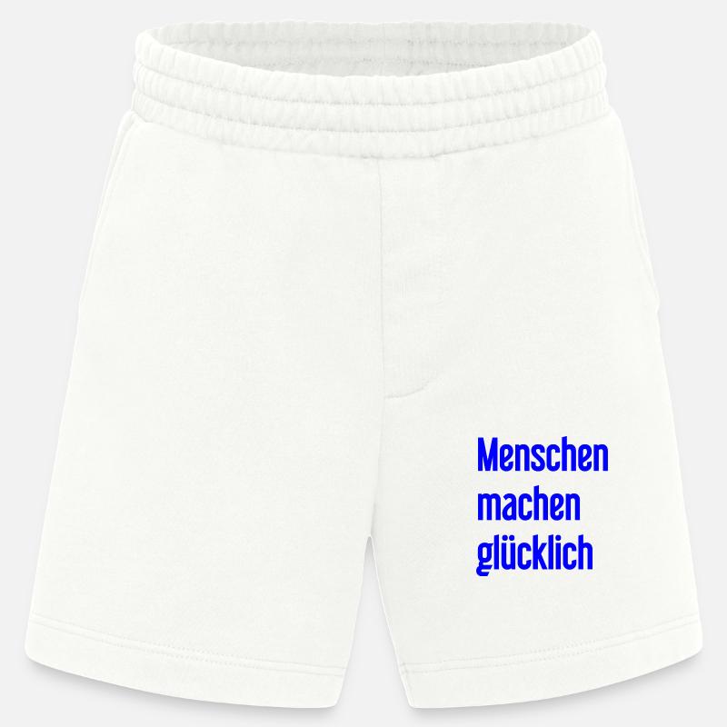 Menschen machen glücklich – Positives Statement - Heavyweight Shorts - made by SPREAD  - OFF WHITE