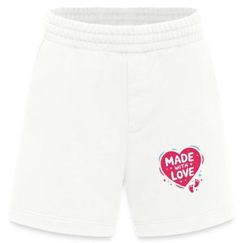 Schwangerschaft Geburt - Made With Love - Heavyweight Shorts - made by SPREAD  - OFF WHITE - Vorne