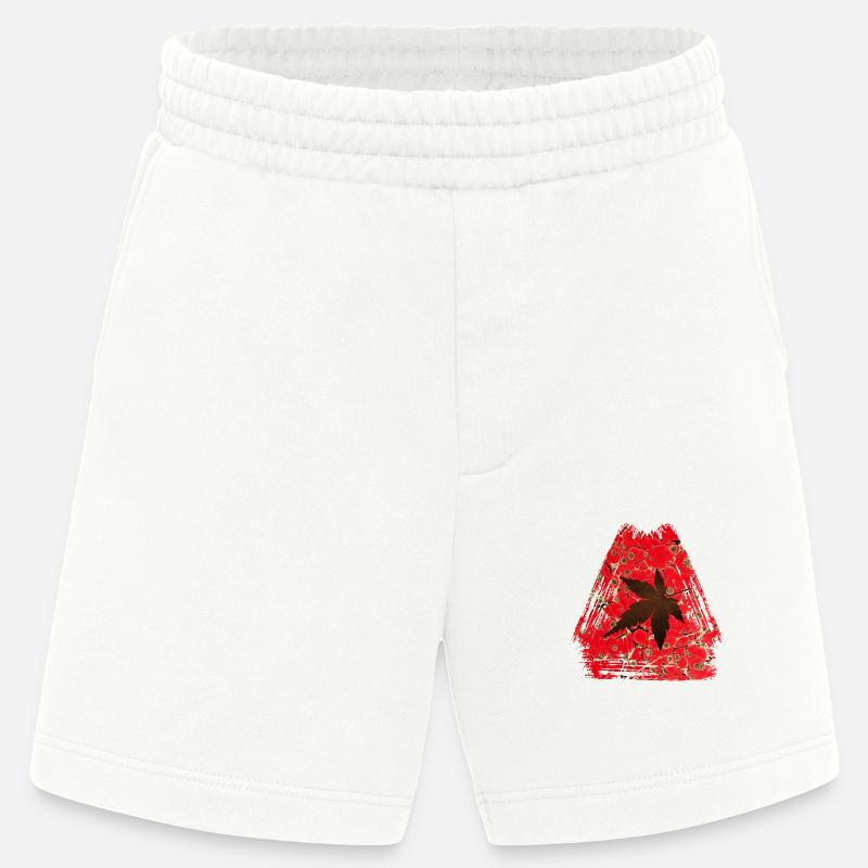 Feuille d’automne E 245 - Short bio épais fabriqué en UE - OFF WHITE
