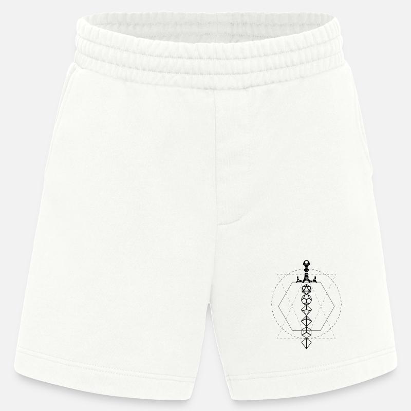 Épée de dés de donjon - Short bio épais fabriqué en UE - OFF WHITE