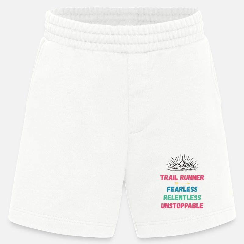 Trail Runner - Intrépide. Implacable. Imparable. - Short bio épais fabriqué en UE - OFF WHITE