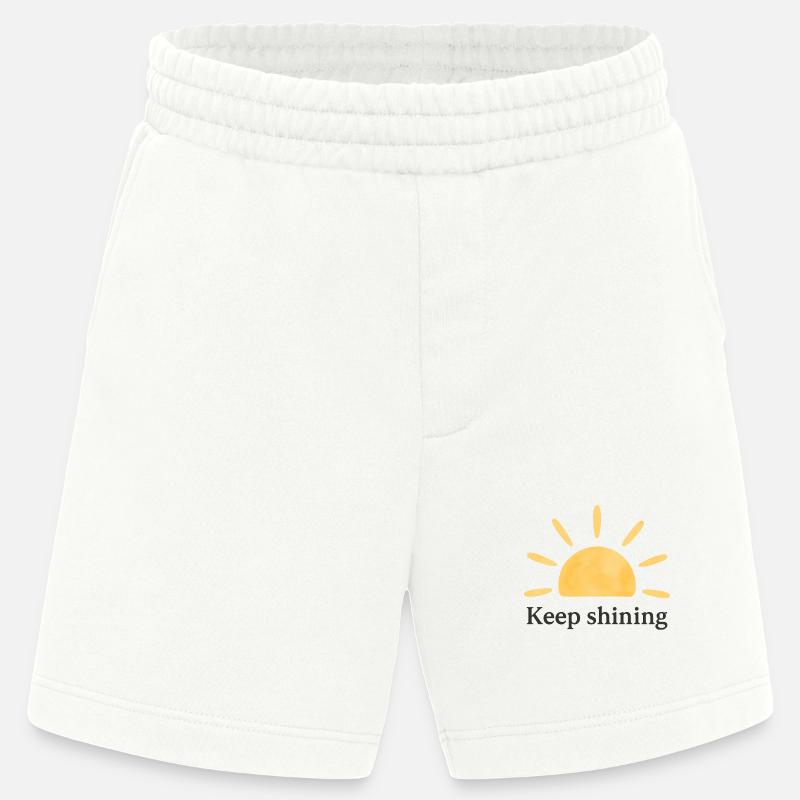 Keep Shining – Sonne – Minimalistisch - Heavyweight Shorts - made by SPREAD  - OFF WHITE