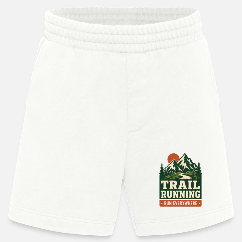 Course en sentier - Courez partout - Short bio épais fabriqué en UE - OFF WHITE