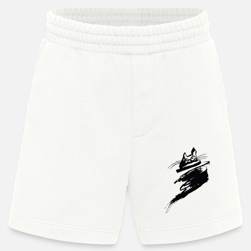 Hurricane Cat - Heavyweight Shorts - made by SPREAD  - OFF WHITE
