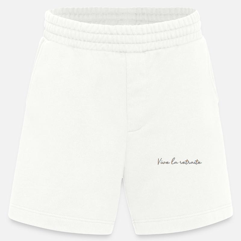 RETRAITE. RETRAITE. RETRAITEE. RETRAITE - Short bio épais fabriqué en UE - OFF WHITE